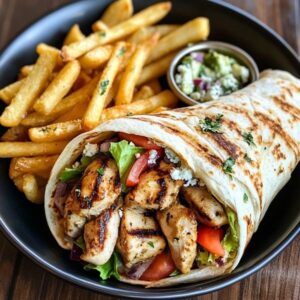 Chicken Wrap with Fries