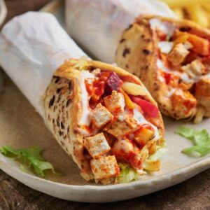 Paneer Wrap with Fries