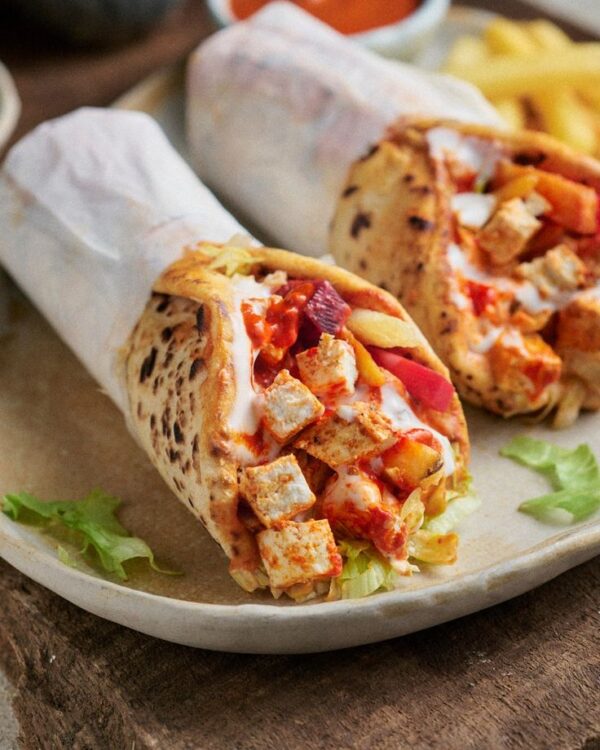 Paneer Wrap with Fries