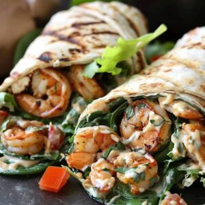 Shrimp Wrap with Fries